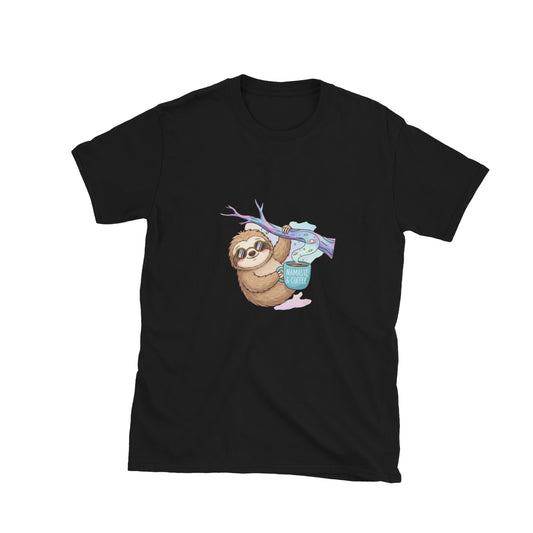 The Zen Sloth's Coffee Break in black — front view.