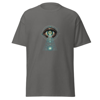 Front view of the charcoal Eye Power shown without a model on a white background.