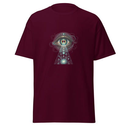 Front view of the maroon Eye Power shown without a model on a white background.