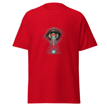 Front view of the red Eye Power shown without a model on a white background.