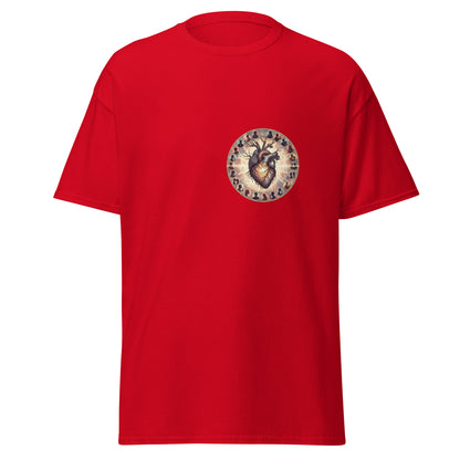 Front view of the red Heart shown without a model on a white background.