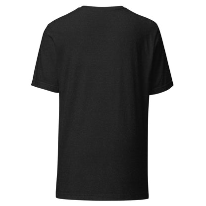 Back view of the black heather Keep calm, binge Netflix shown without a model on a white background.
