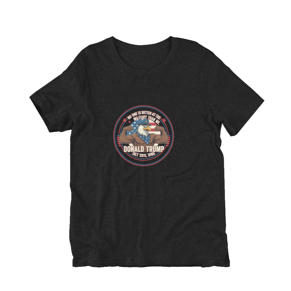 Trump Quotes 1 in black heather — front view.