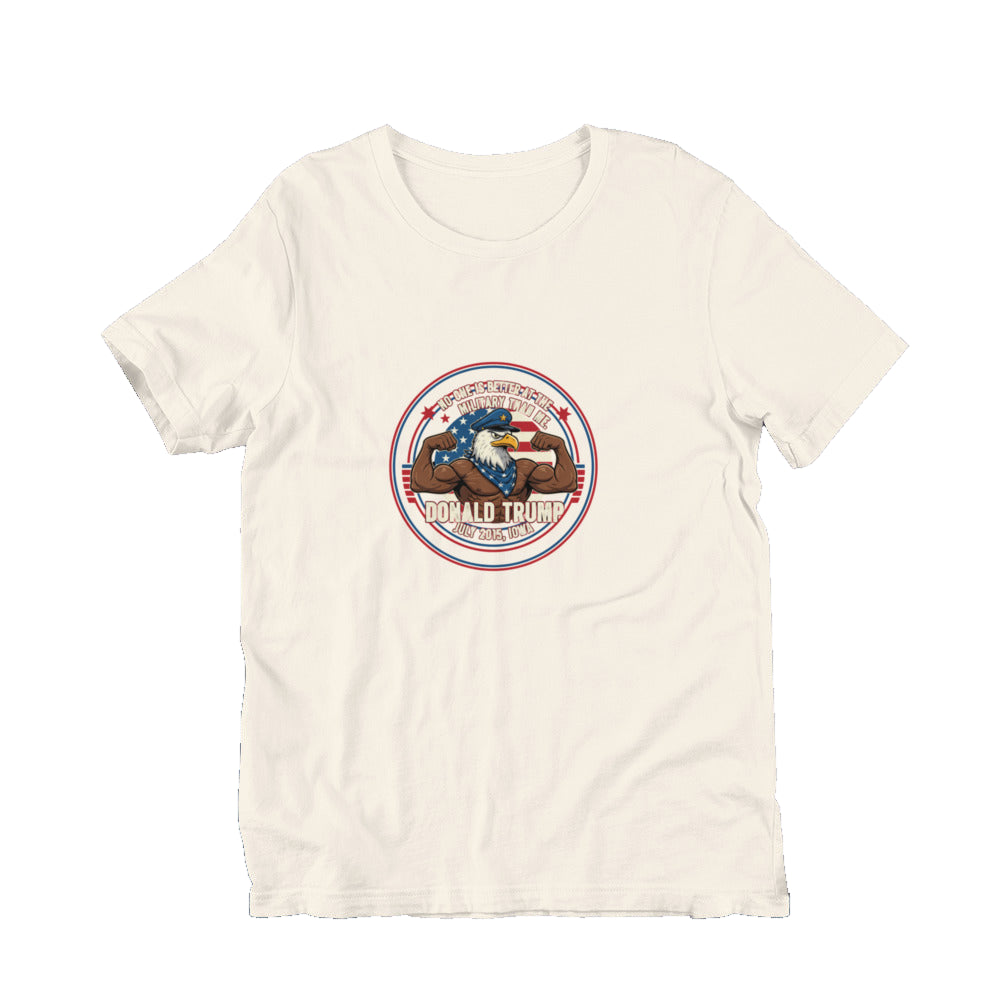 Trump Quotes 1 in vintage white — front view.