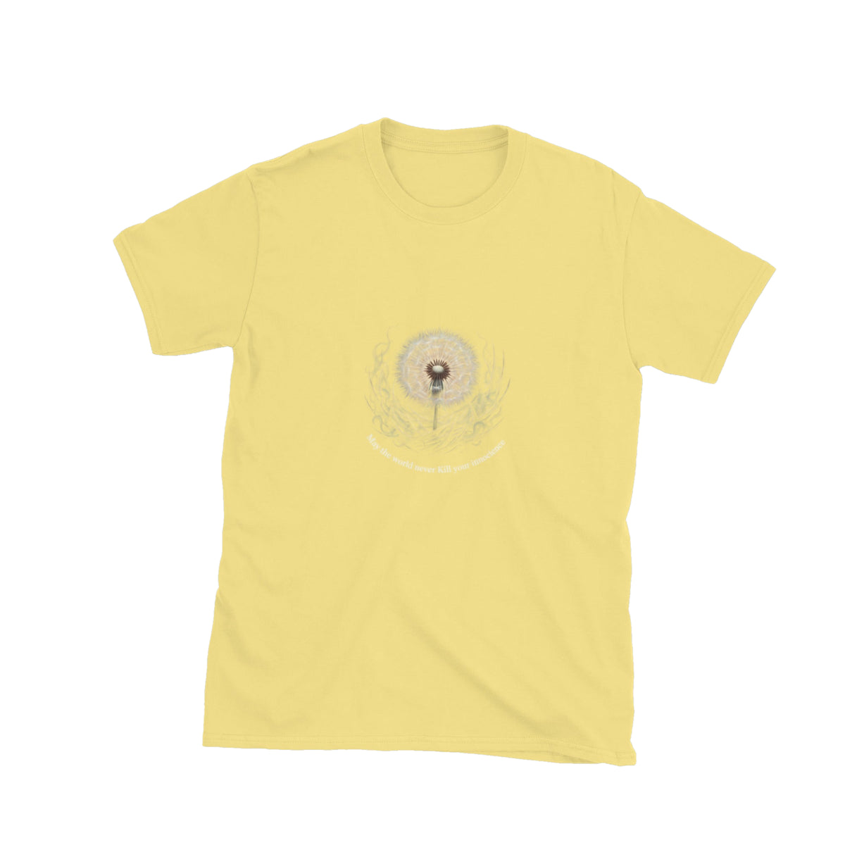 May The World Never Kill Your Innocence in cornsilk — front view.
