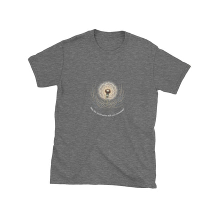 May The World Never Kill Your Innocence in graphite heather — front view.