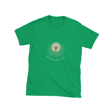 May The World Never Kill Your Innocence in irish green — front view.