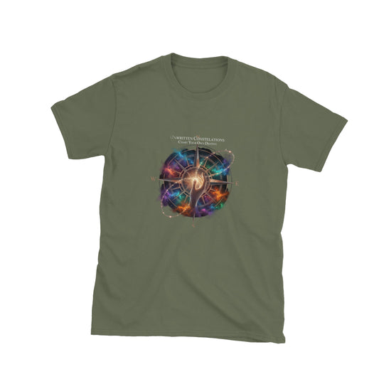 Unwritten Constellations: Chart Your Own Destiny in military green — front view.