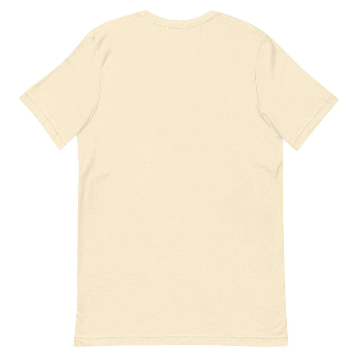 Plain Natural-colored back of the Seasoned, Not Salty Chili Pepper Graphic T-Shirt.